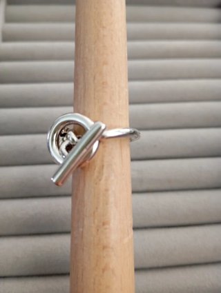 Anillo estilo croisette nuevo plata
