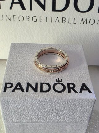 Anillo Pandora Bicolor Talla 58