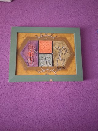 4 Cuadros Dominicanos, pintados a mano