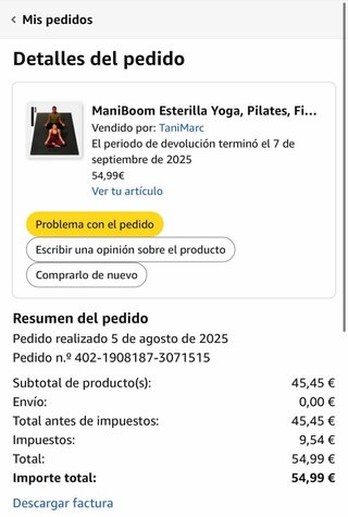 Esterilla Yoga Antideslizante XL 212x150cm