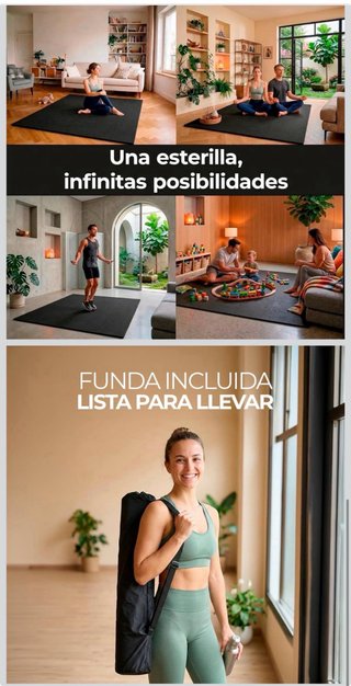 Esterilla Yoga Antideslizante XL 212x150cm