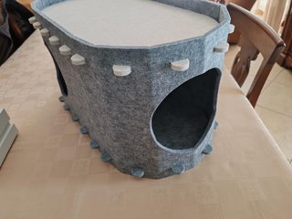 Cueva para Gatos de Fieltro Gris
