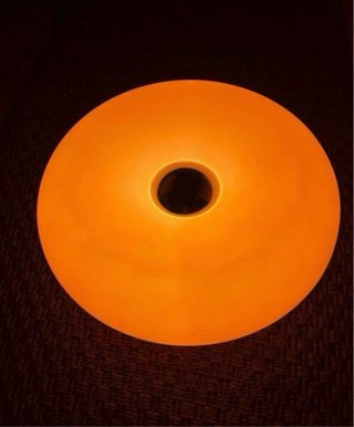 Lámpara Donut Naranja 30 cm. Táctil.