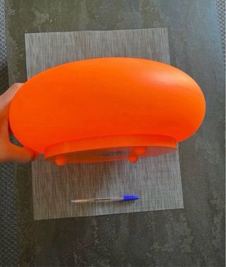Lámpara Donut Naranja 30 cm. Táctil.