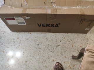 Mueble recibidor madera y yute sin usar
