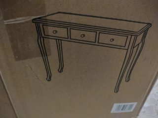 Mueble recibidor madera y yute sin usar