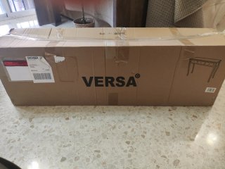 Mueble recibidor madera y yute sin usar