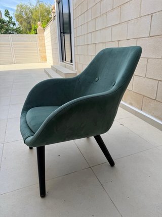 Sillón terciopelo verde El Corte Inglés