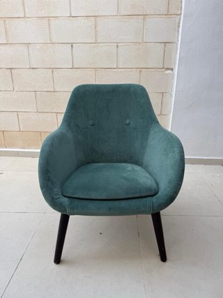 Sillón terciopelo verde El Corte Inglés
