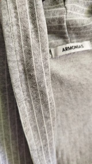 Conjunto chaqueta y pantalón rayas grises