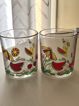 Raro set bicchieri Fiorucci Estate '92 colorati