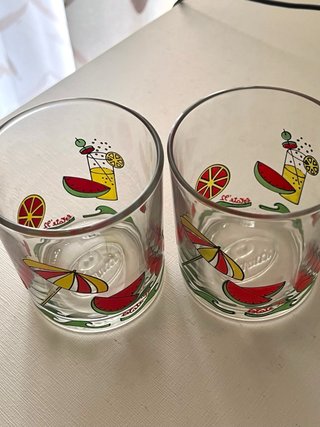 Raro set bicchieri Fiorucci Estate '92 colorati