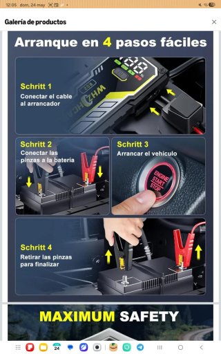 Arrancador de Batería Coche 8000A nuevo precintado