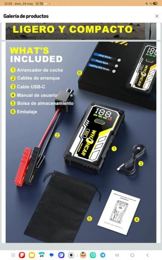 Arrancador de Batería Coche 8000A nuevo precintado