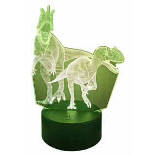 Dinosauro Lampada 3d multicolore