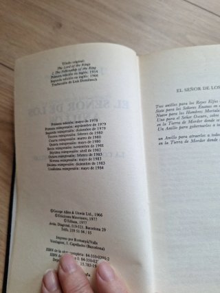 Los tres tomos. El señor  de los anillos