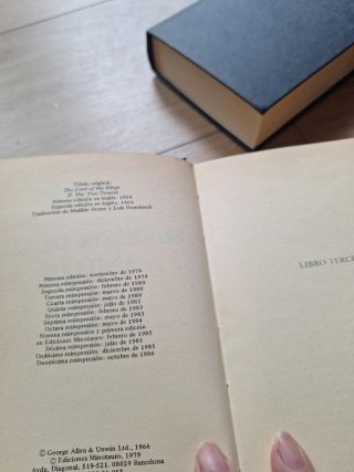 Los tres tomos. El señor  de los anillos