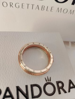 Anillo Pandora Bicolor Oro y Plata