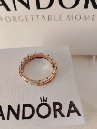 Anillo Pandora Bicolor Oro y Plata