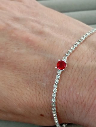 Pulsera tenis plata