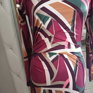 Vestido manga larga estampado