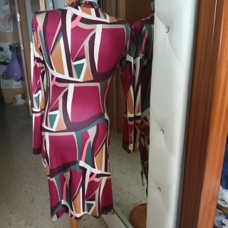 Vestido manga larga estampado