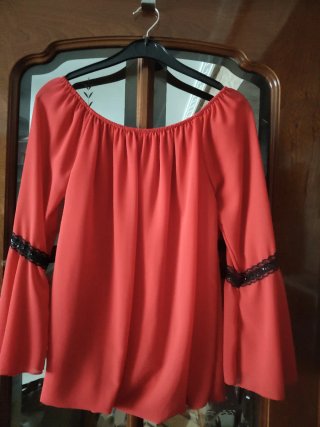 Blusa mujer manga acampanada