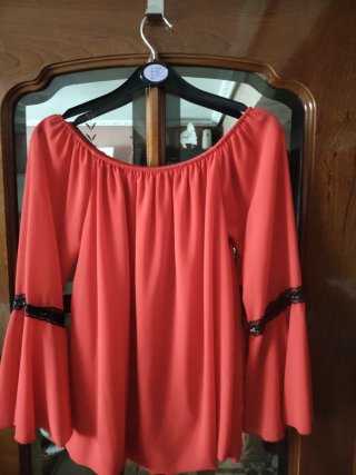 Blusa mujer manga acampanada