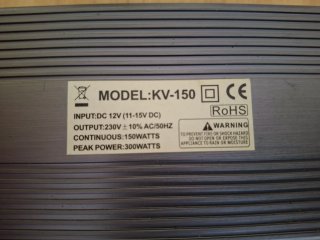 Inversor de Corriente 12V DC a 230V AC 150W
