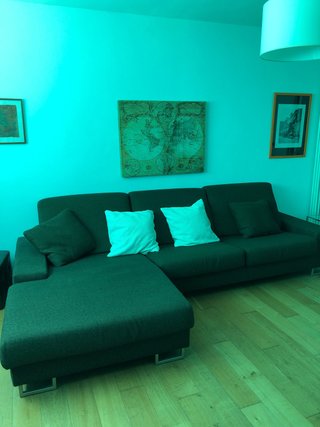 Sofá modular tela marrón