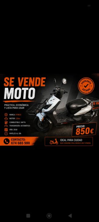 KYMCO Scooter 125cc Automática 2018