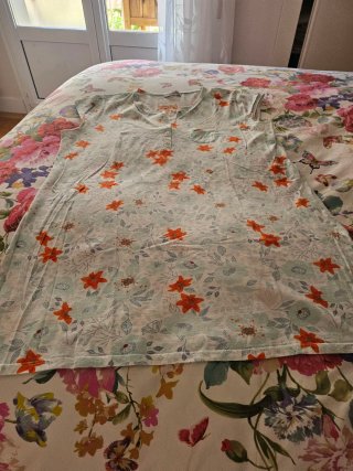 Camisón Verano Algodón Estampado Flores