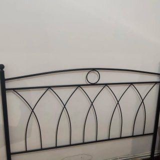 Cabecero Cama Metal Negro 1,35