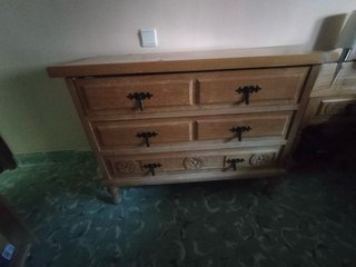 Pack de muebles habitación madera pino castellano