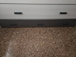 Cama nido juvenil, tres cajones con colchón
