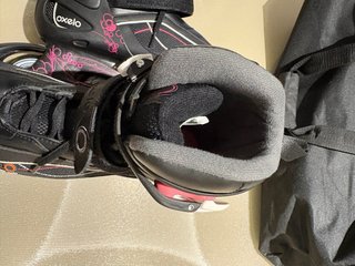Patines en línea Oxelo negros y rosas. Núm 39-40