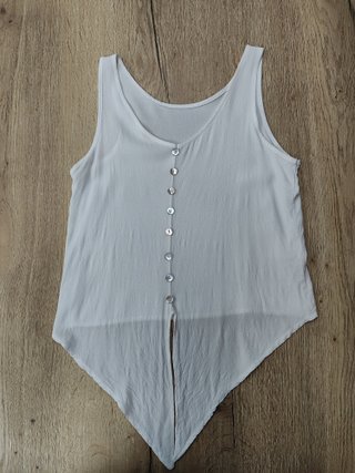 Blusa Blanca Estilo Boho - Talla M