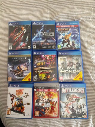 Lote 9 Videojuegos PS4 PS5 y PS3