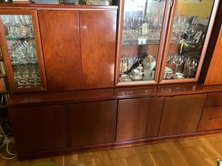 Mueble Comedor Madera y Cristal