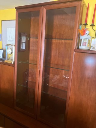 Mueble Comedor Madera y Cristal