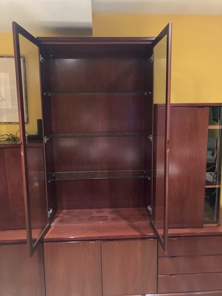 Mueble Comedor Madera y Cristal