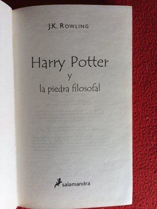 Libro Harry Potter y La Piedra Filosofal