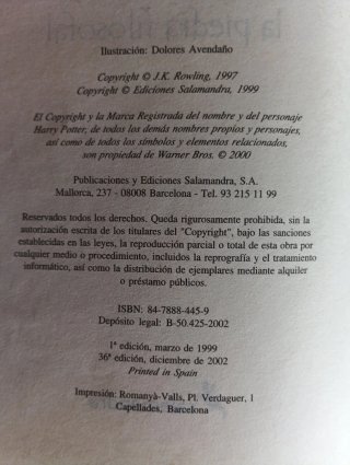 Libro Harry Potter y La Piedra Filosofal