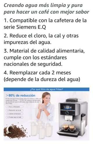 Filtros agua cafetera Siemens EQ FTS003