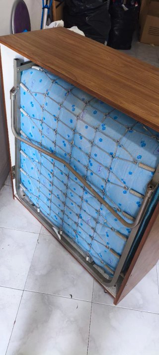 Cama Plegable con Mueble Marrón