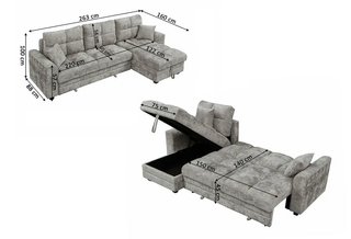 .REBAJA - HERMOSO SOFÁ CAMA CHAISE LONGUE DELUX.