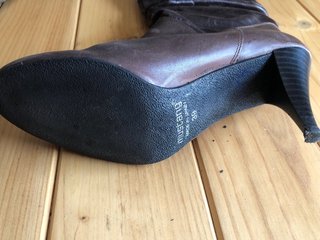 Botas altas piel marrón T.39