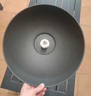 Lámpara Techo Industrial Negra y Plateada