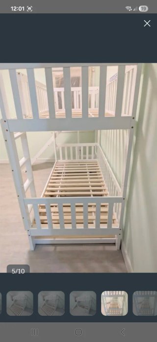 Litera infantil con tobogán y cama nido