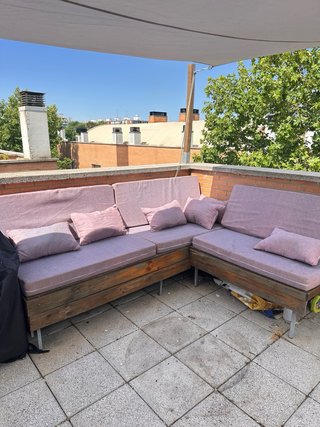 Cojines para sofá de palets.  120x80 cada tramo